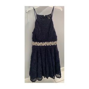 Dark blue flower dress